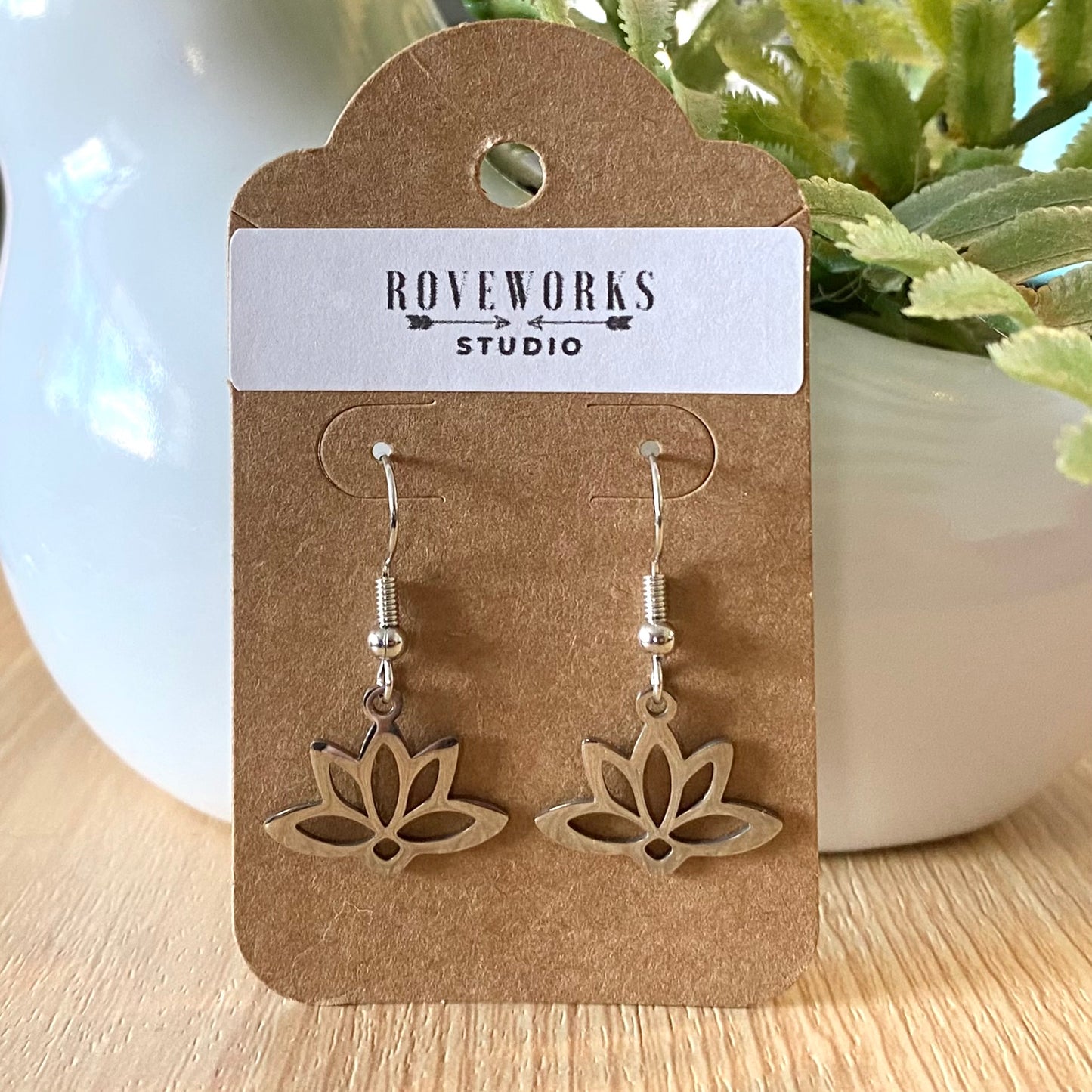 Dainty LOTUS FLOWER Earrings
