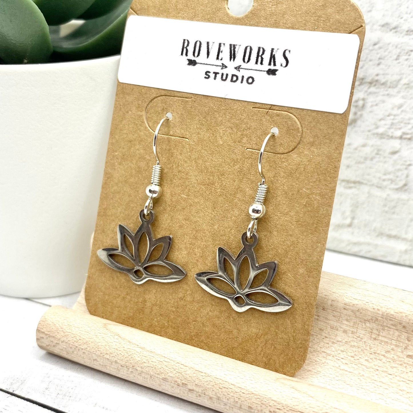 Dainty LOTUS FLOWER Earrings