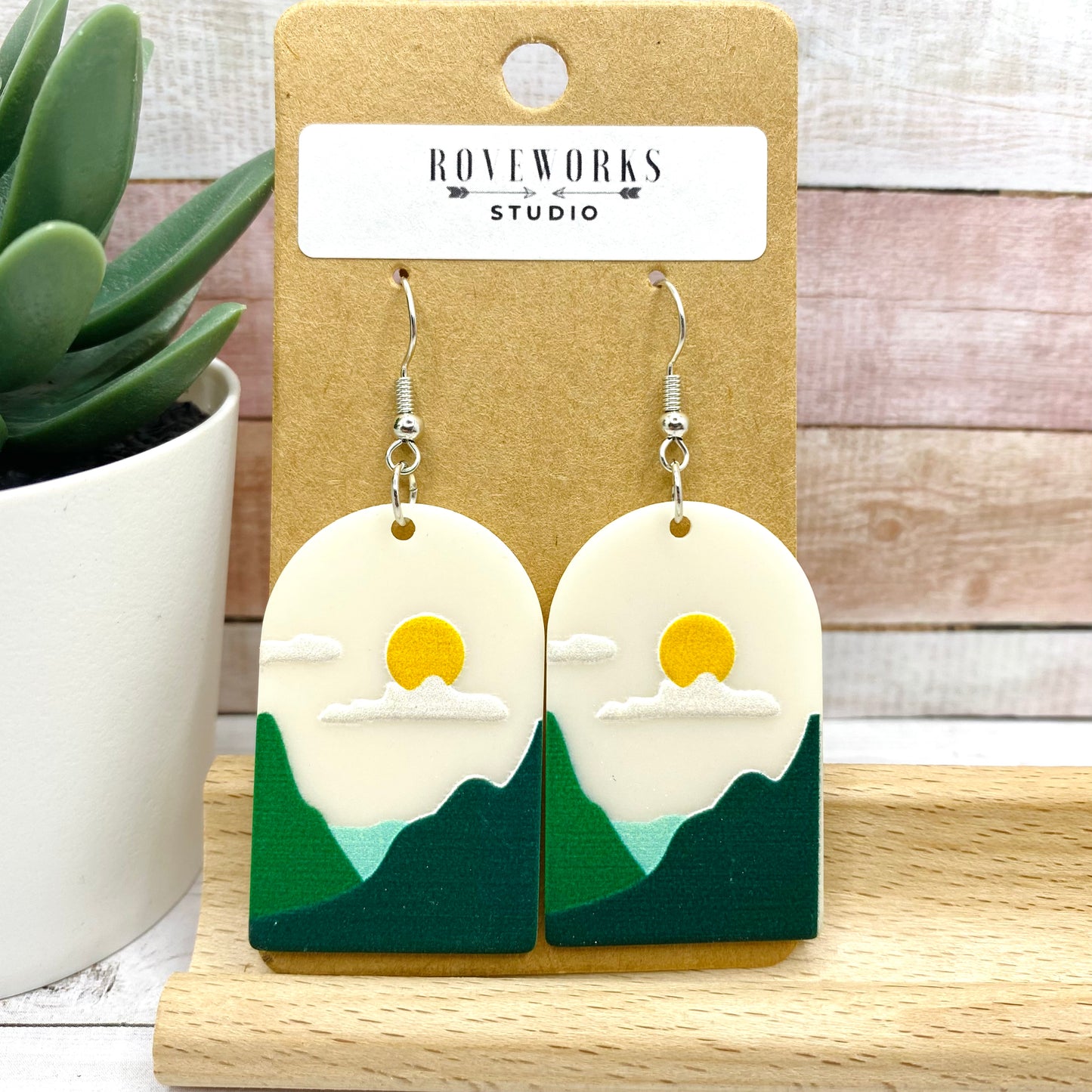 MOUNTAIN SCENE Sunrise Sunset Earrings