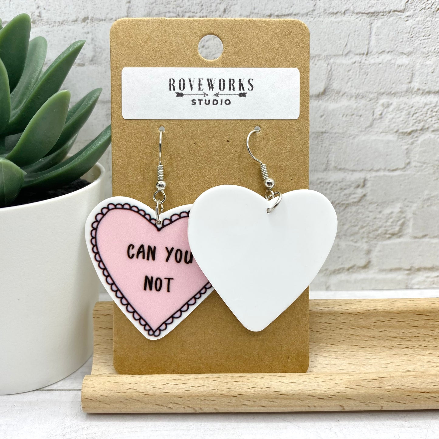 CAN YOU NOT Heart Earrings