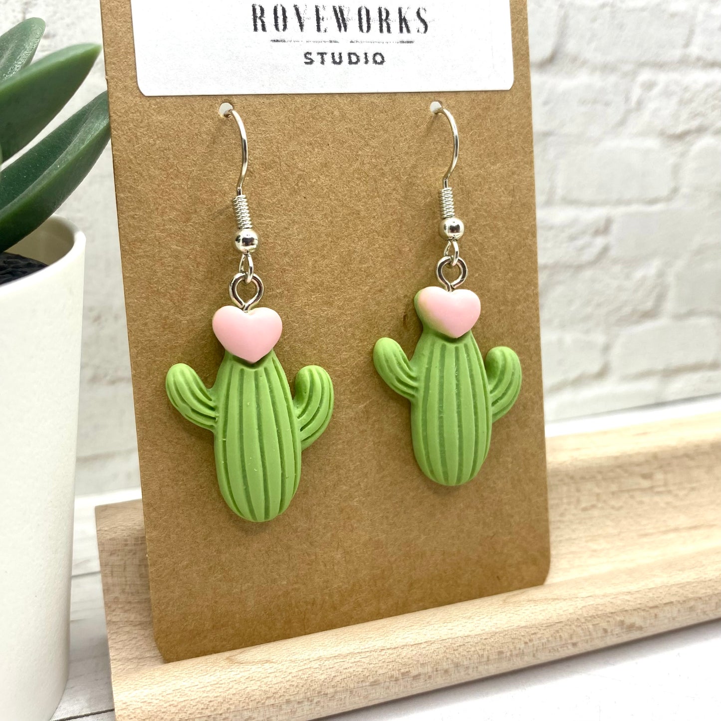 CACTUS with flower Earrings