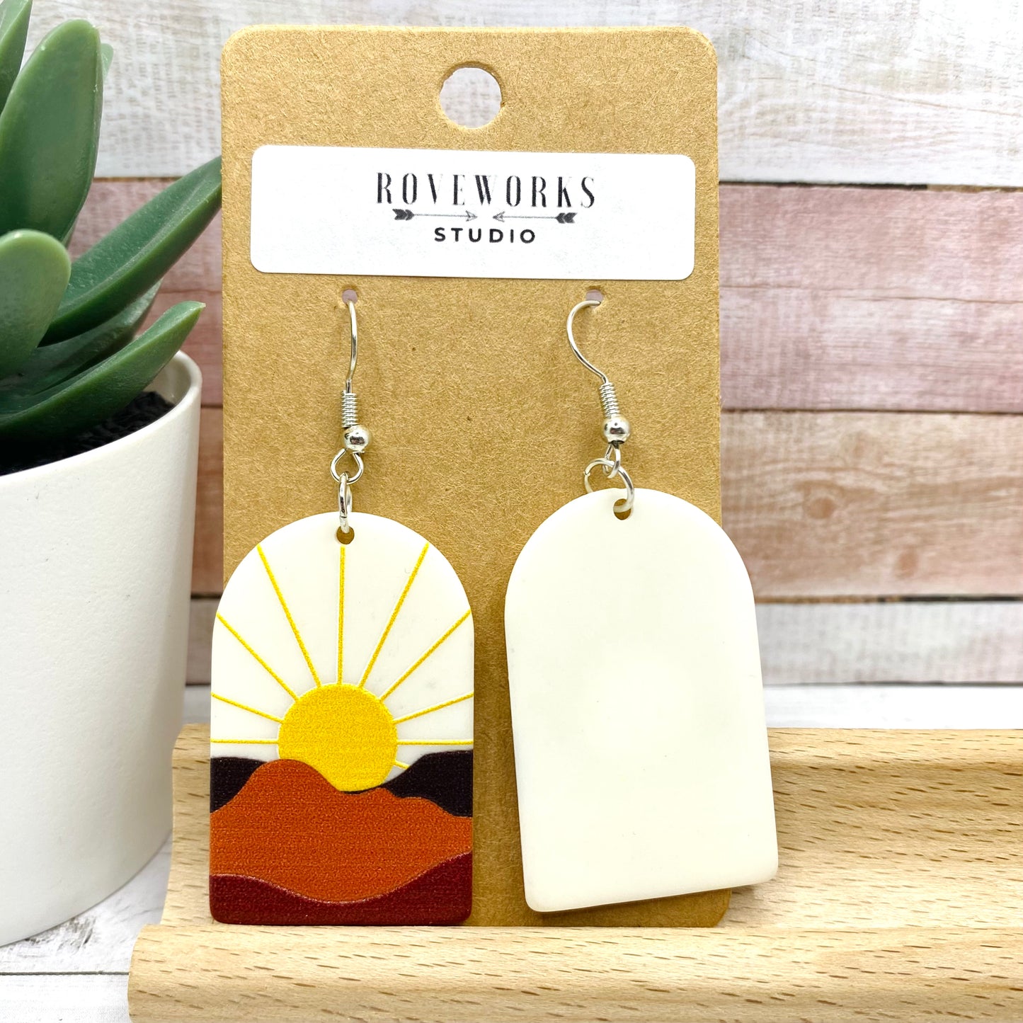 MOUNTAIN SCENE Sunrise Sunset Earrings