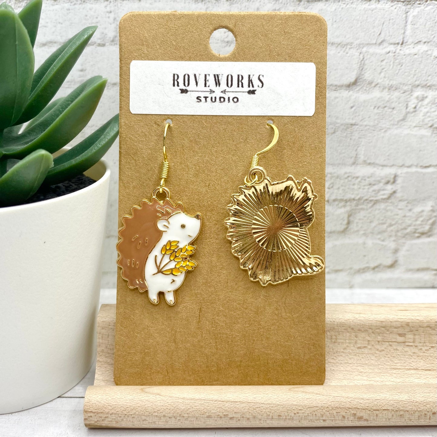Mismatched HEDGEHOG EARRINGS