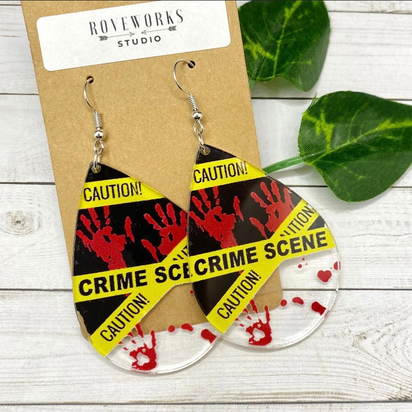 Caution CRIME SCENE Earrings