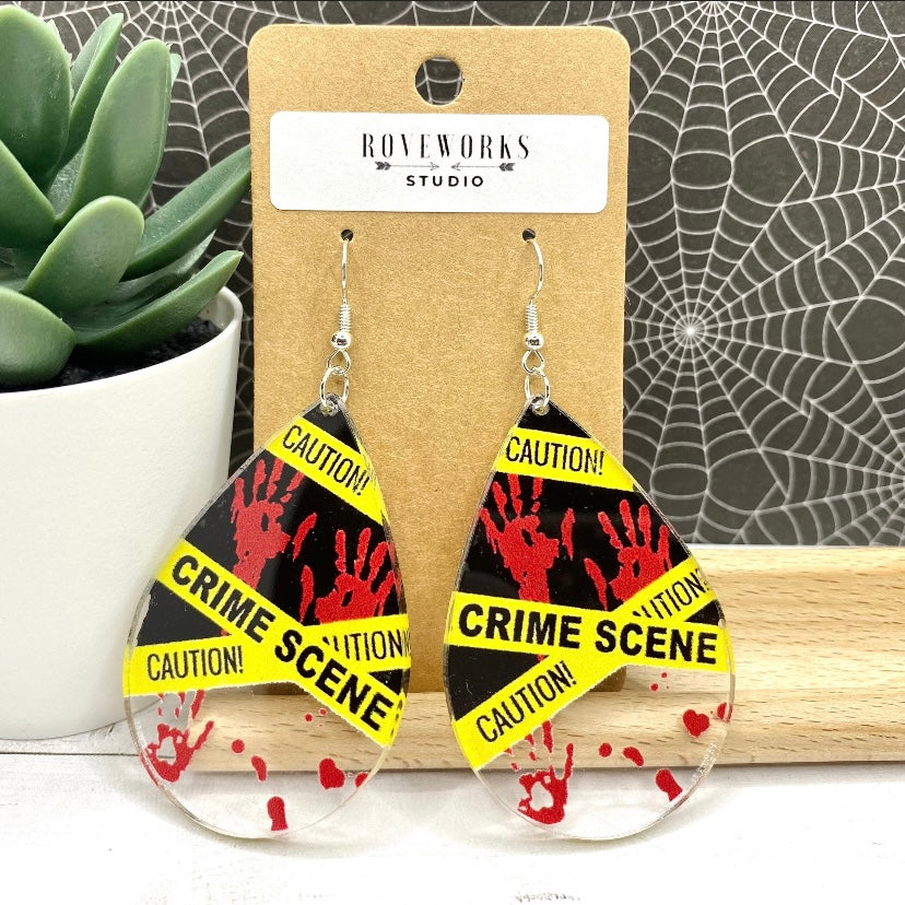 Caution CRIME SCENE Earrings