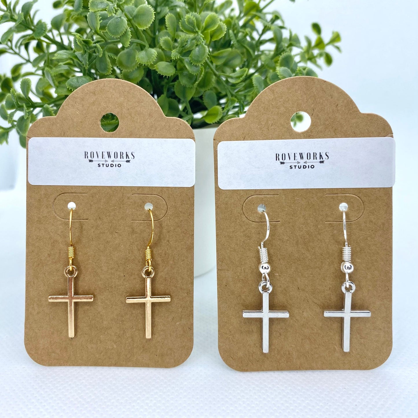 Small METAL CROSS EARRINGS