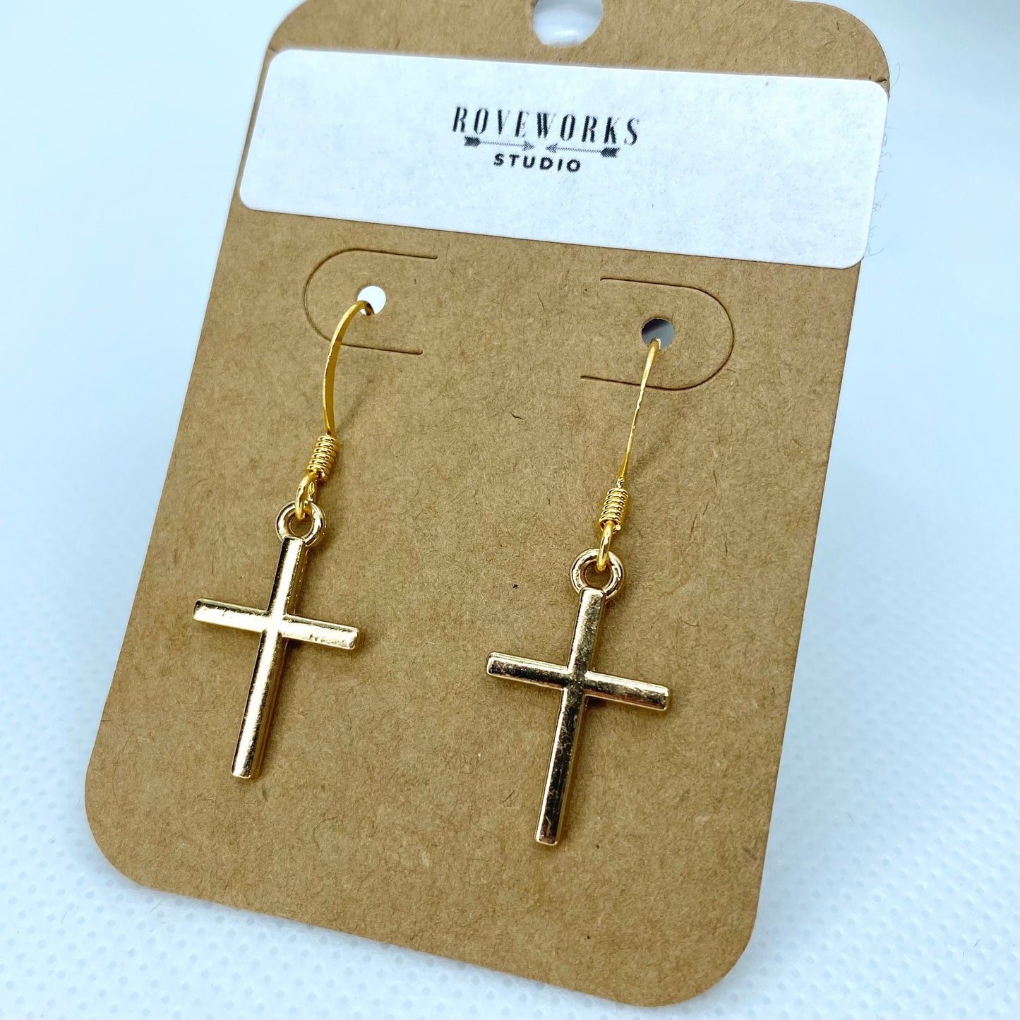 Small METAL CROSS EARRINGS