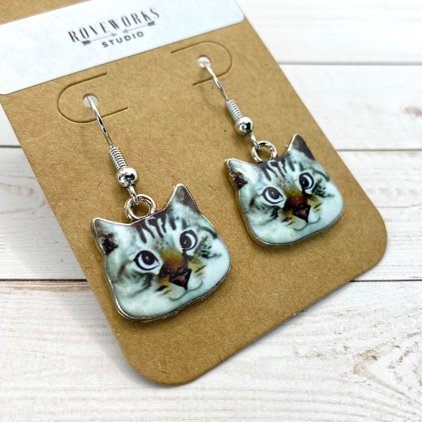Tabby CAT FACE Earrings