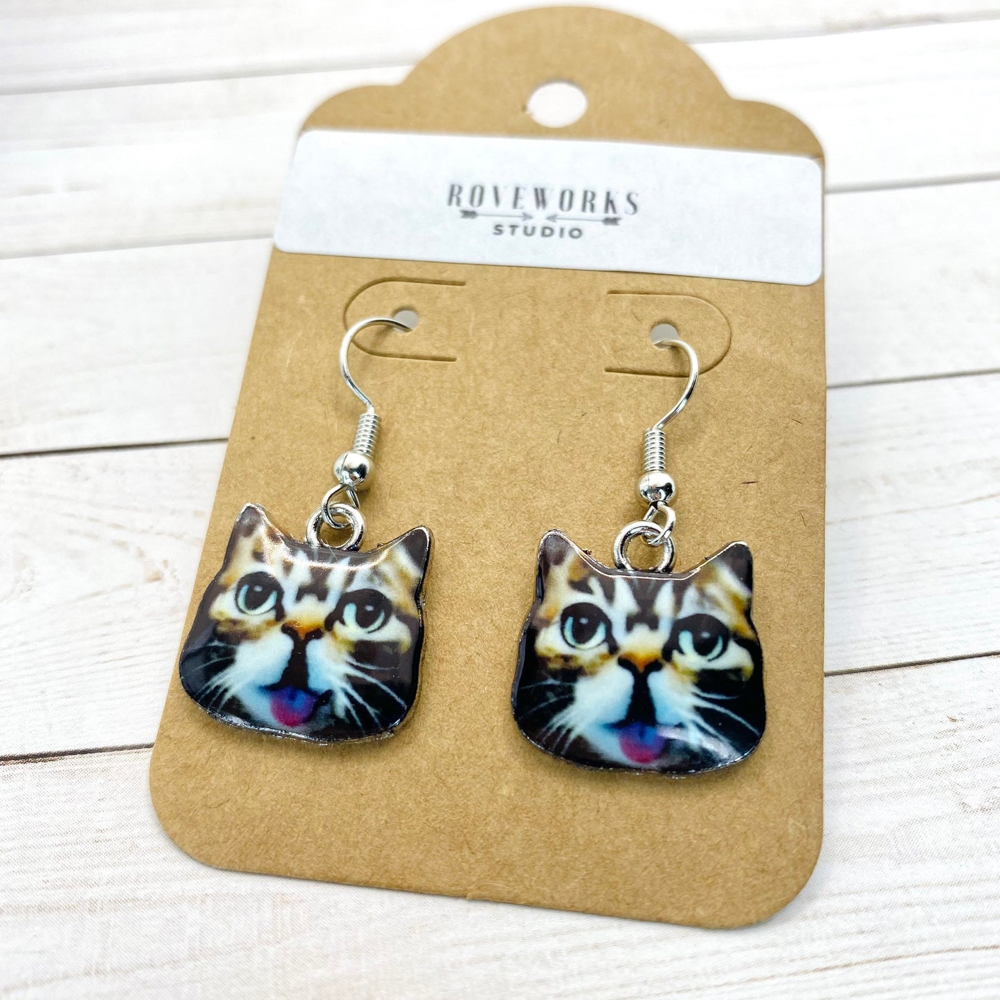 Tabby CAT FACE Earrings