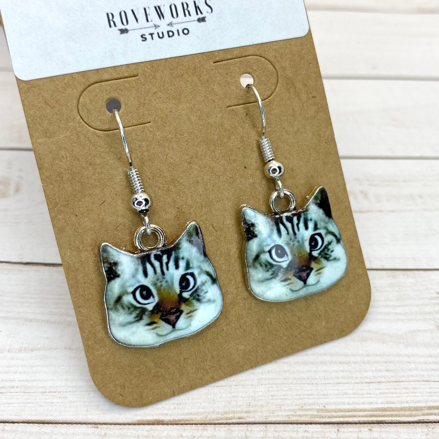 Tabby CAT FACE Earrings