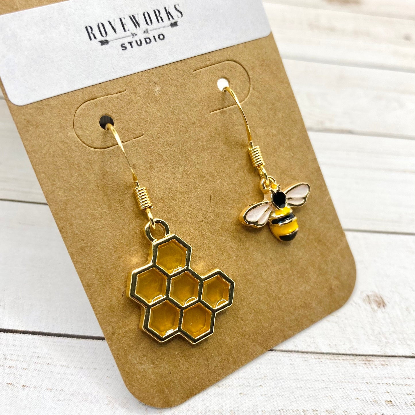 BEES & HONEYCOMBS Mismatched Earrings