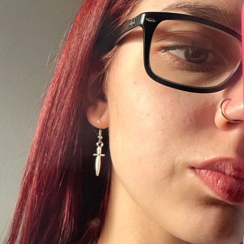 Small DAGGER KNIFE Earrings