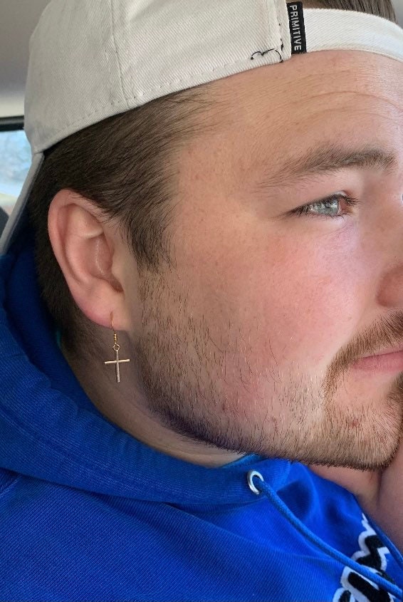 Small METAL CROSS EARRINGS
