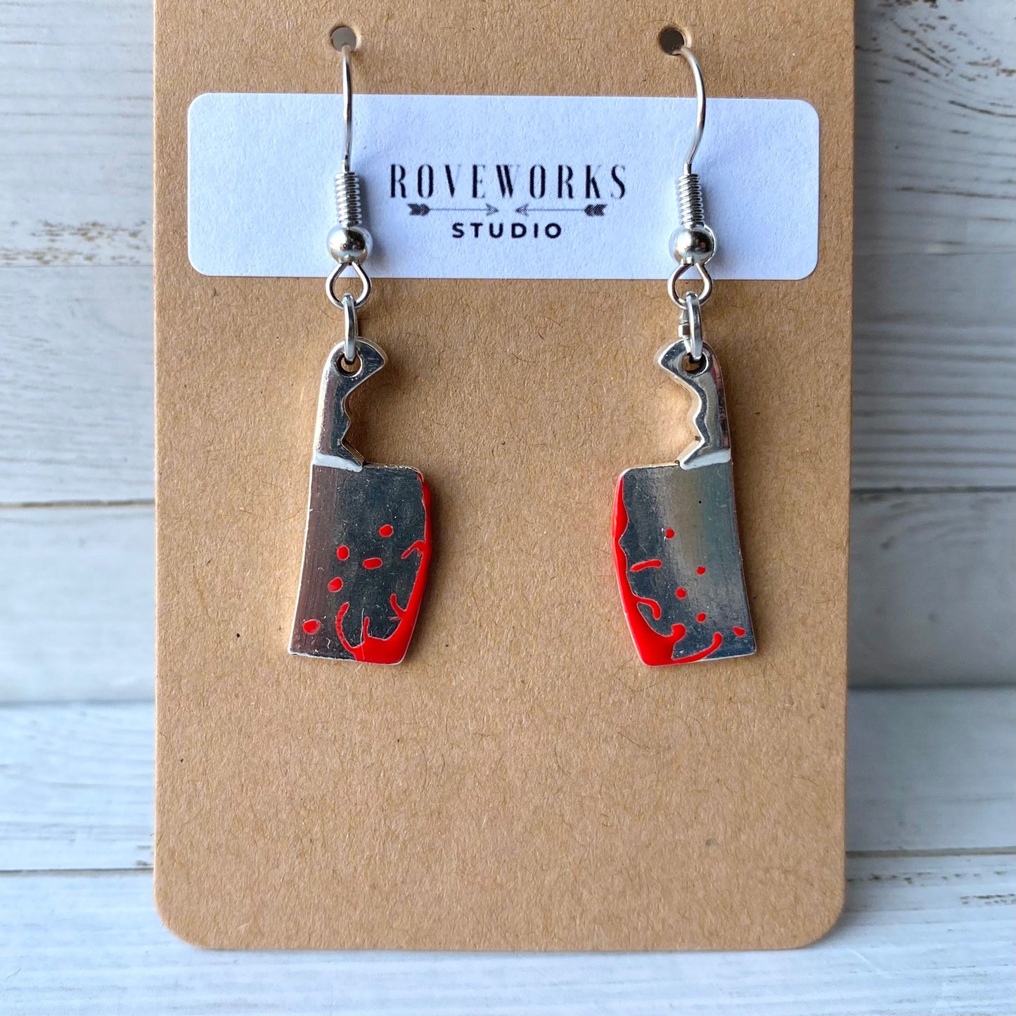 Bloody CLEAVER Knife Earrings