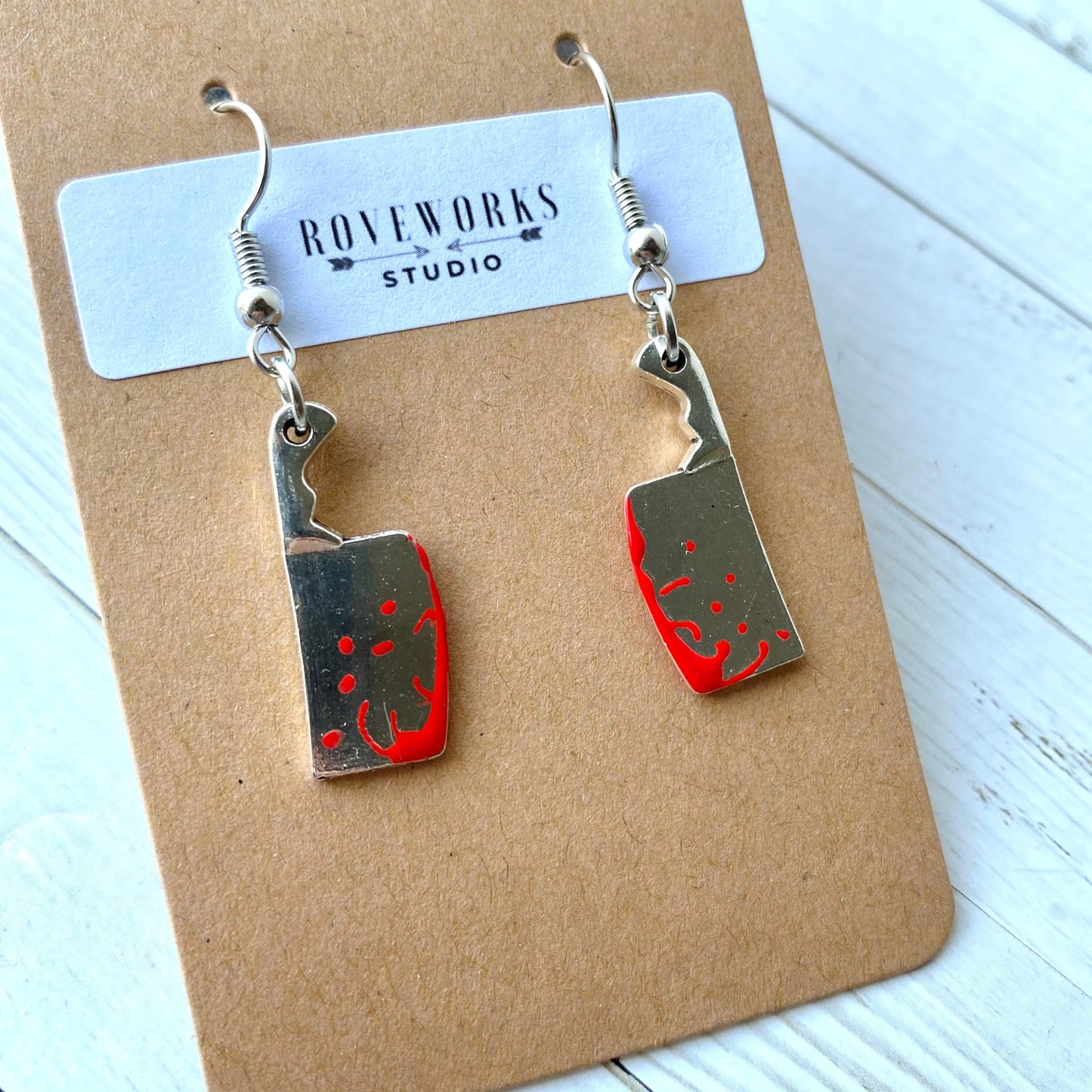 Bloody CLEAVER Knife Earrings