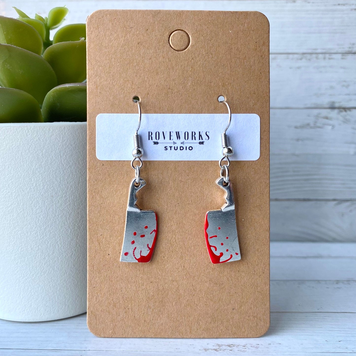 Bloody CLEAVER Knife Earrings