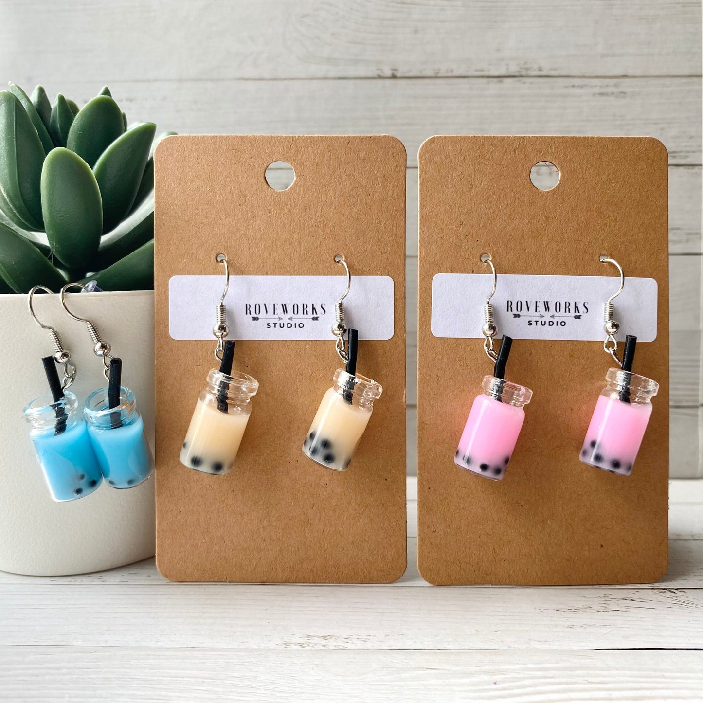 BUBBLE TEA Glass Jar Earrings - 3 Flavors