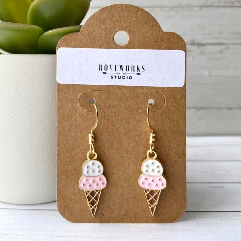 Little ICE CREAM CONE Earrings
