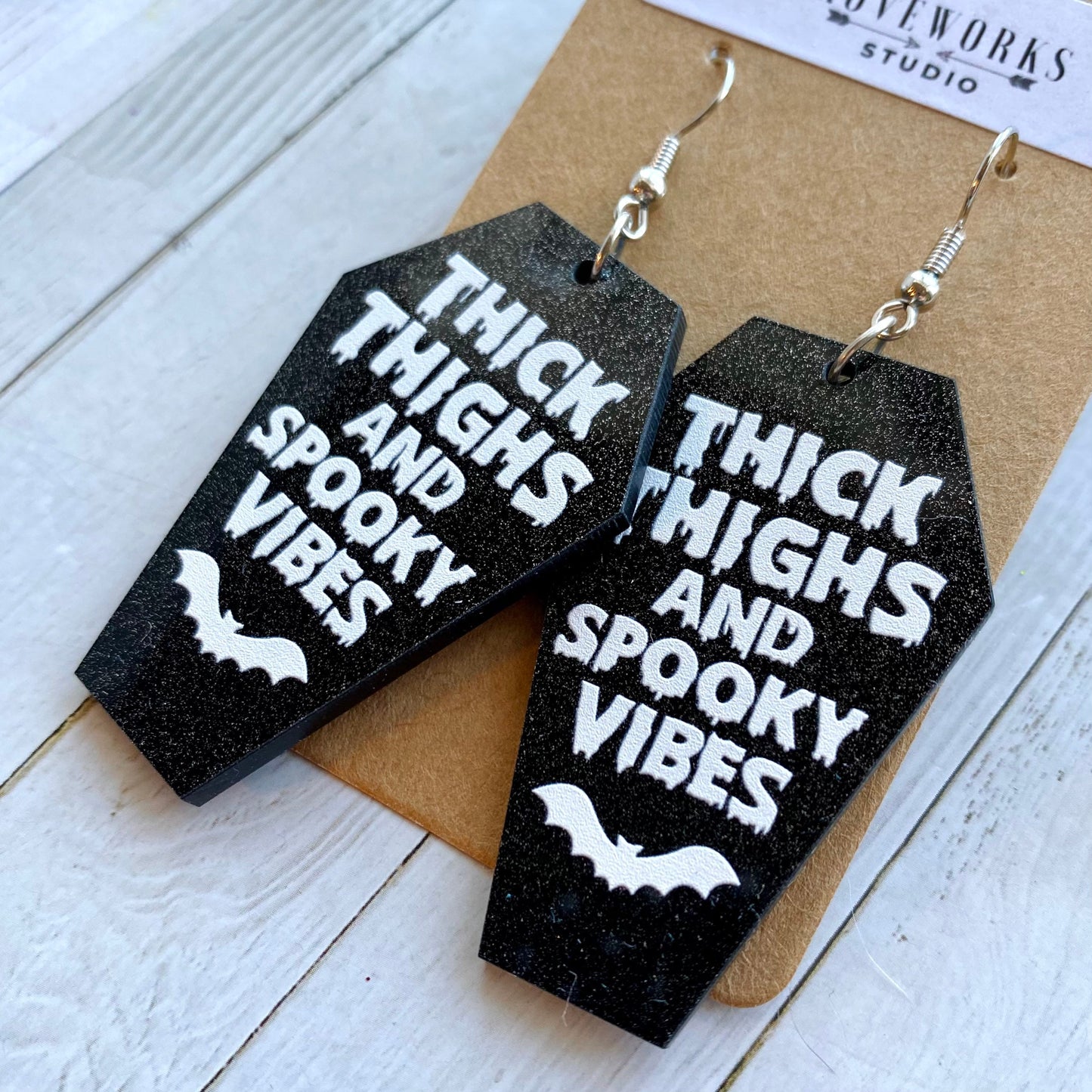 Thick Thighs & SPOOKY VIBES Earrings