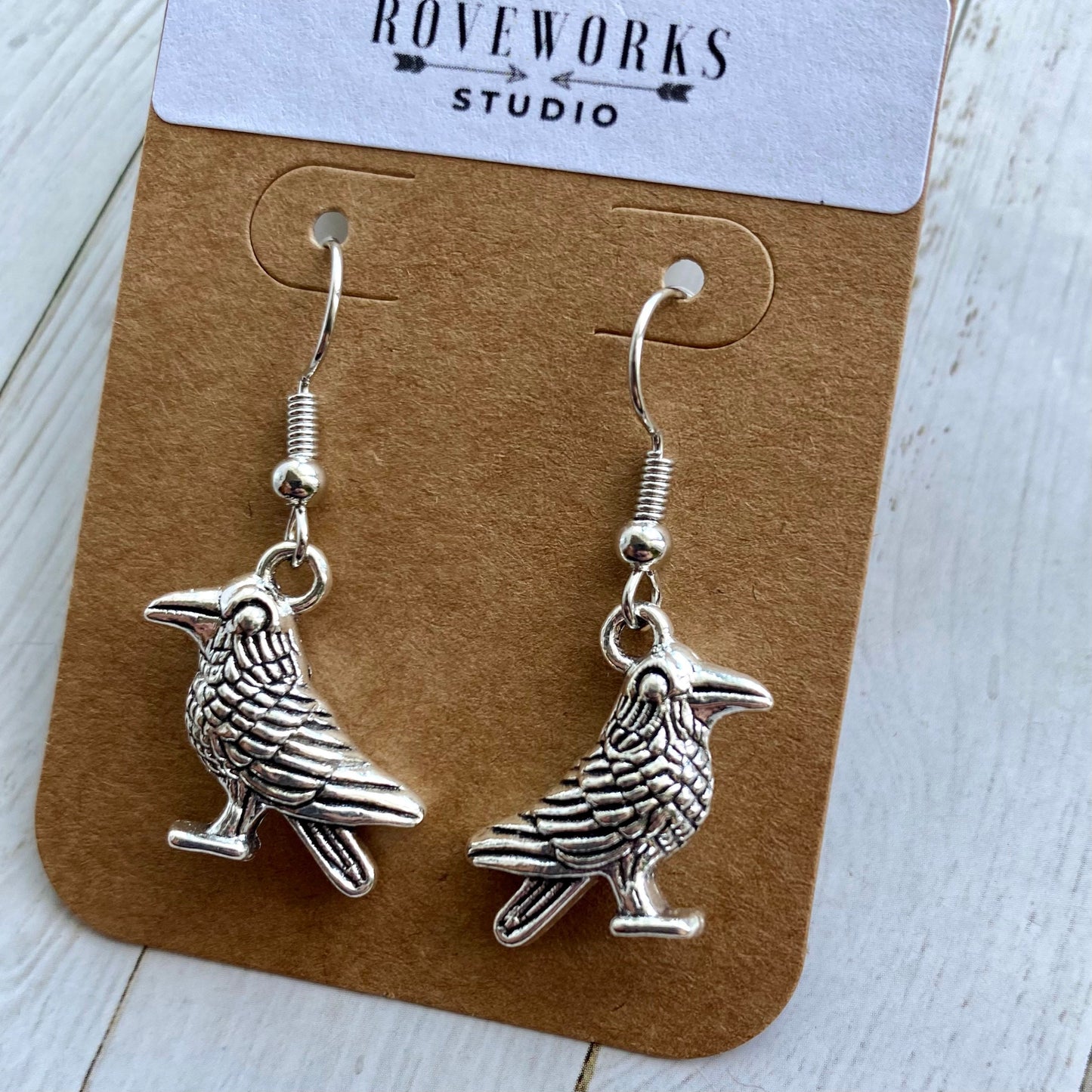 Spooky Halloween CROW Earrings