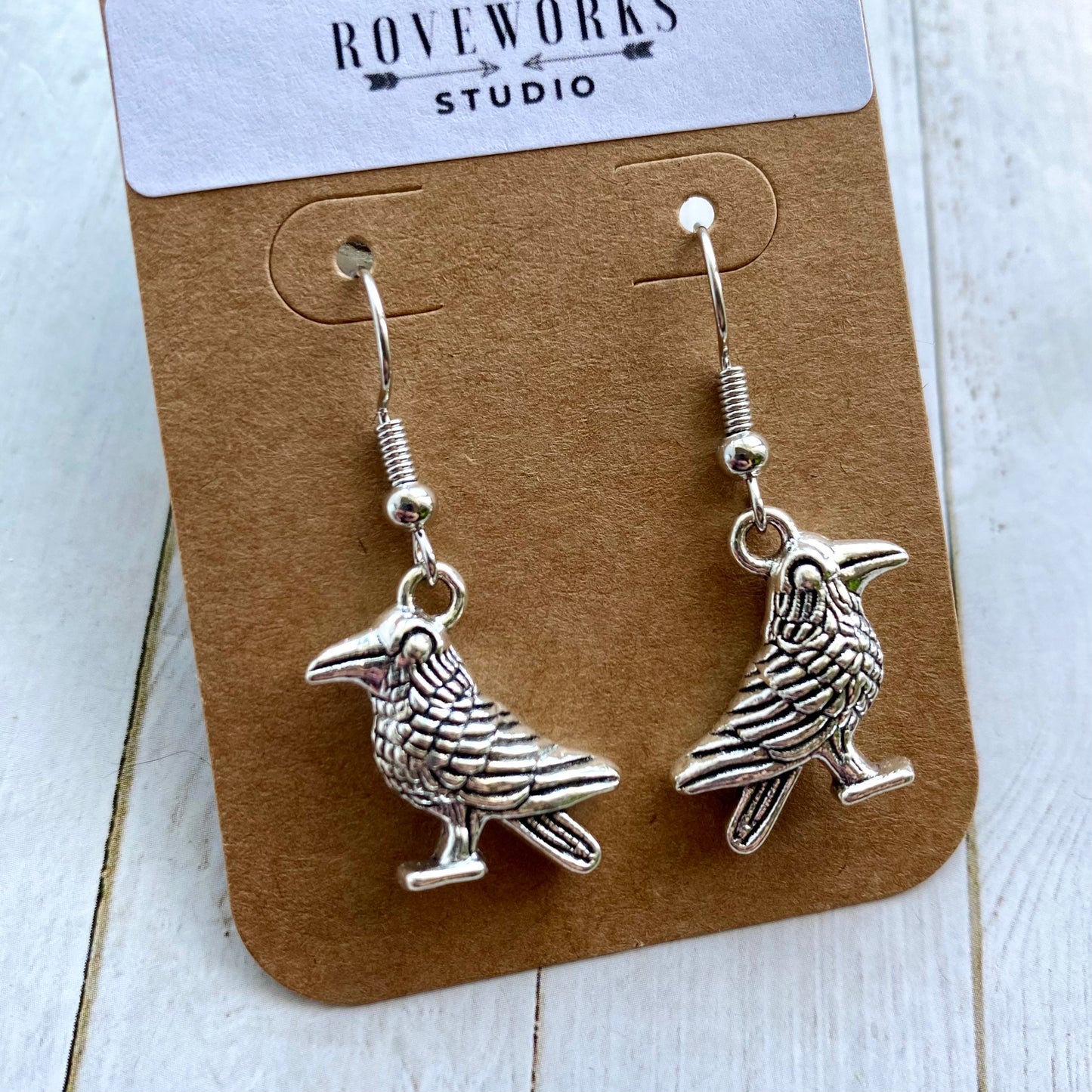 Spooky Halloween CROW Earrings