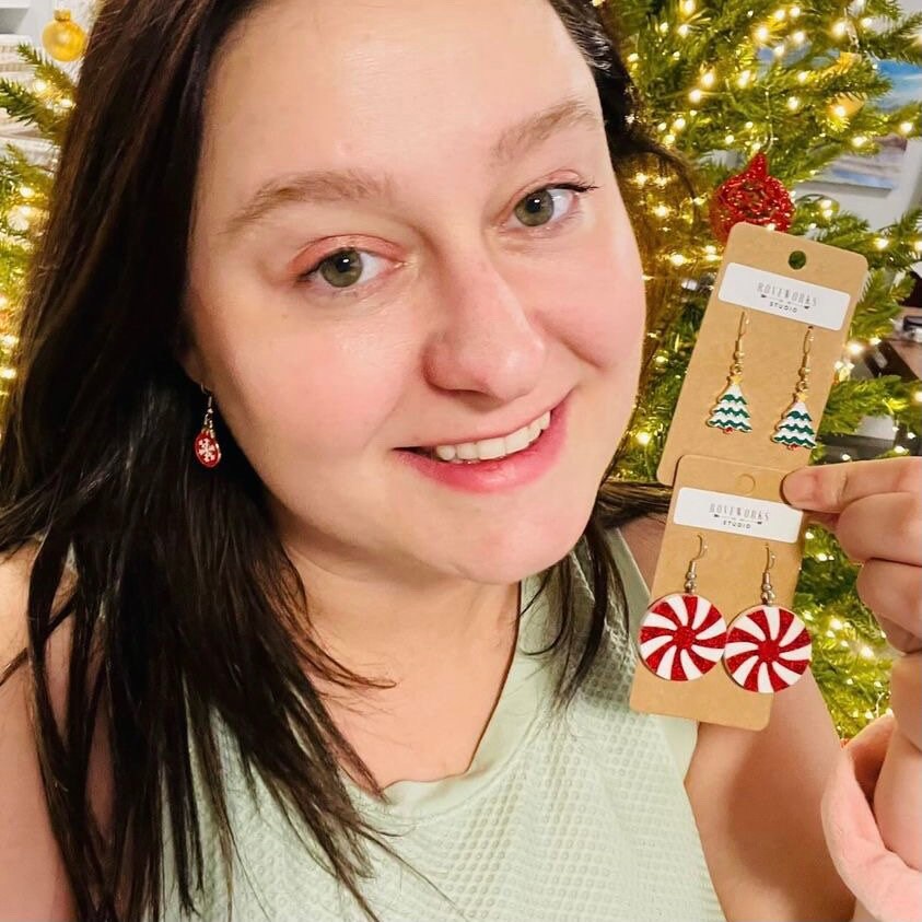 Peppermints CHRISTMAS CANDY Earrings