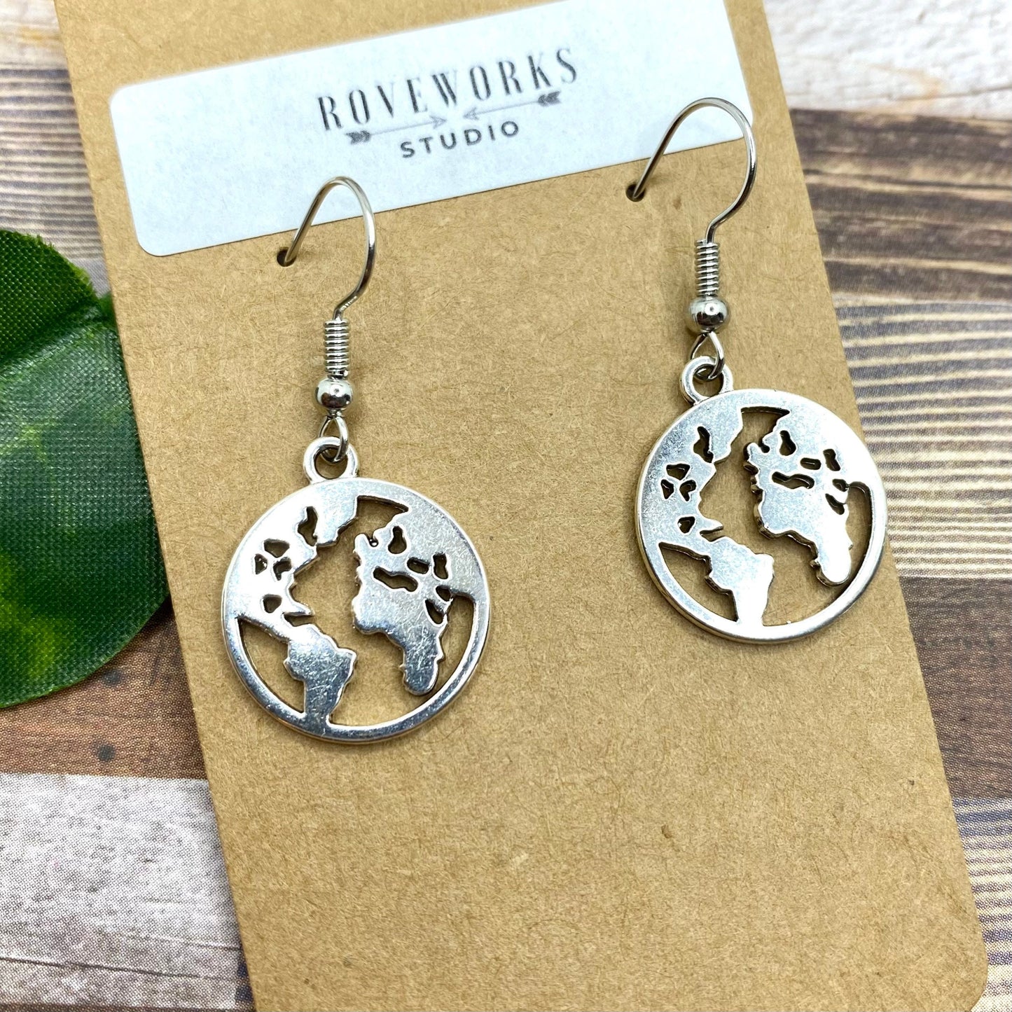 WORLD GLOBE Earth Day or Travel Earrings