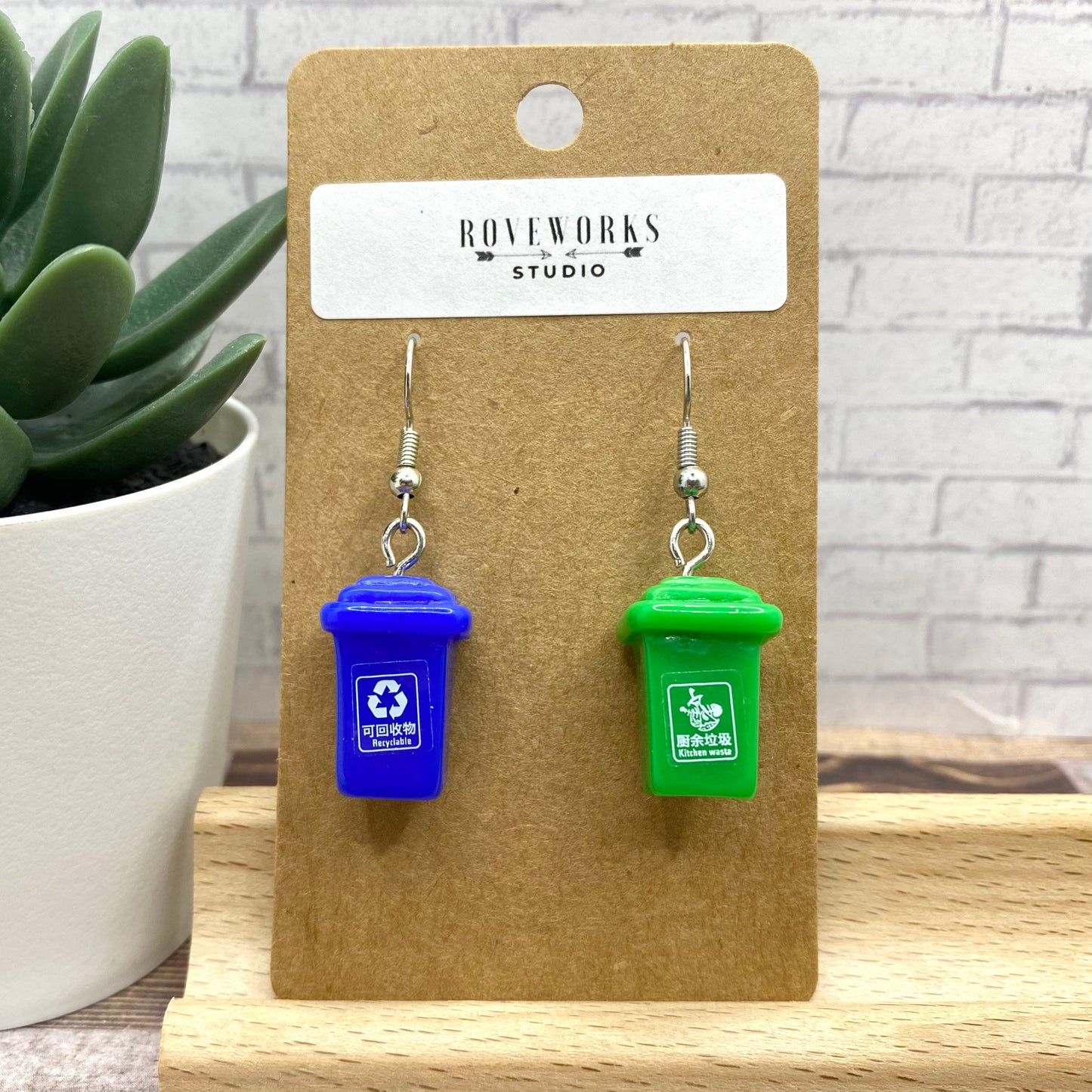 GARBAGE BIN & RECYCLING Earrings