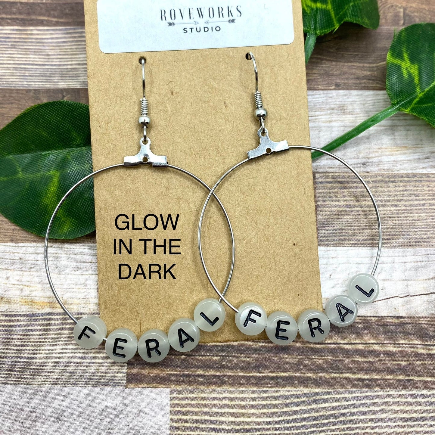 FERAL Word Earrings