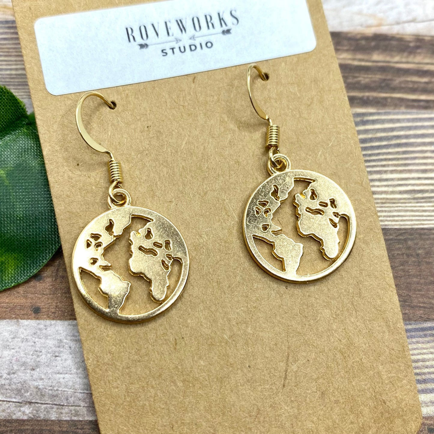 WORLD GLOBE Earth Day or Travel Earrings