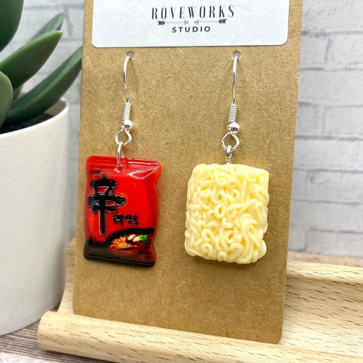RAMEN NOODLE Mismatched Earrings