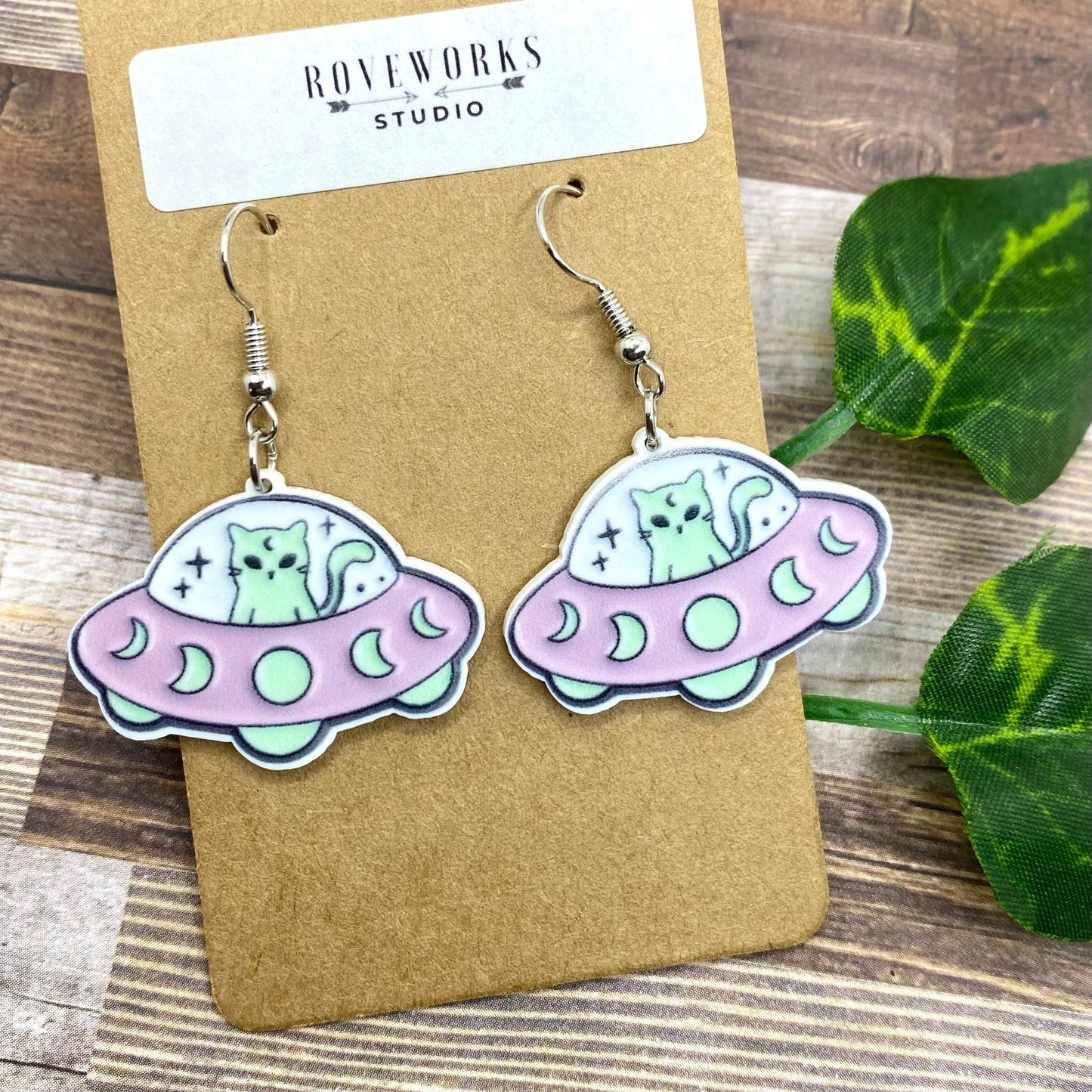 UFO Cat Abduction Earrings