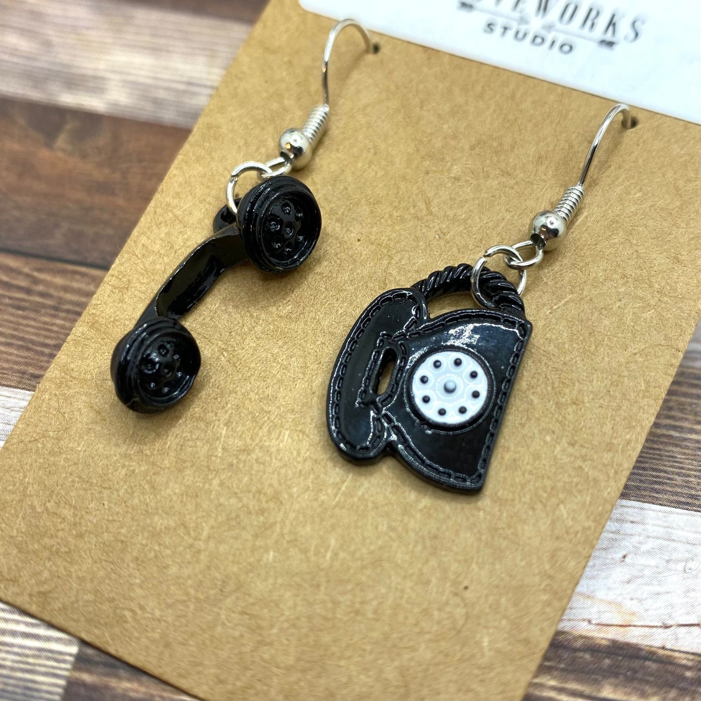 Old Vintage TELEPHONE Mismatched Earrings