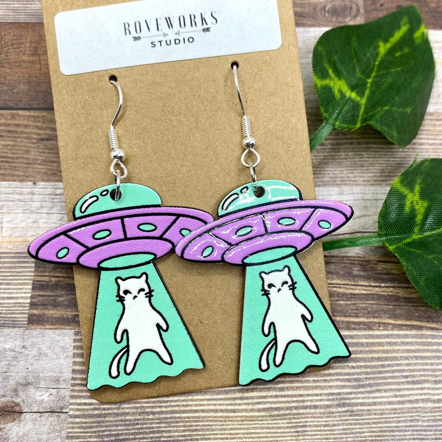 UFO Cat Abduction Earrings