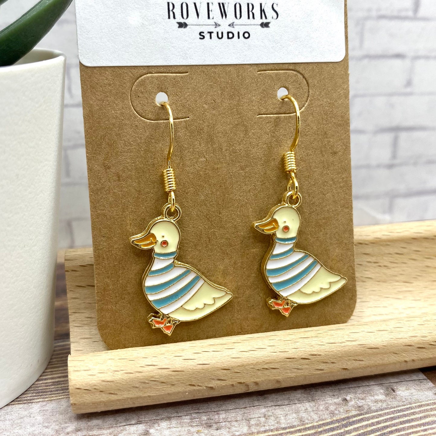 CUTE DUCK in a Sweater Earrings