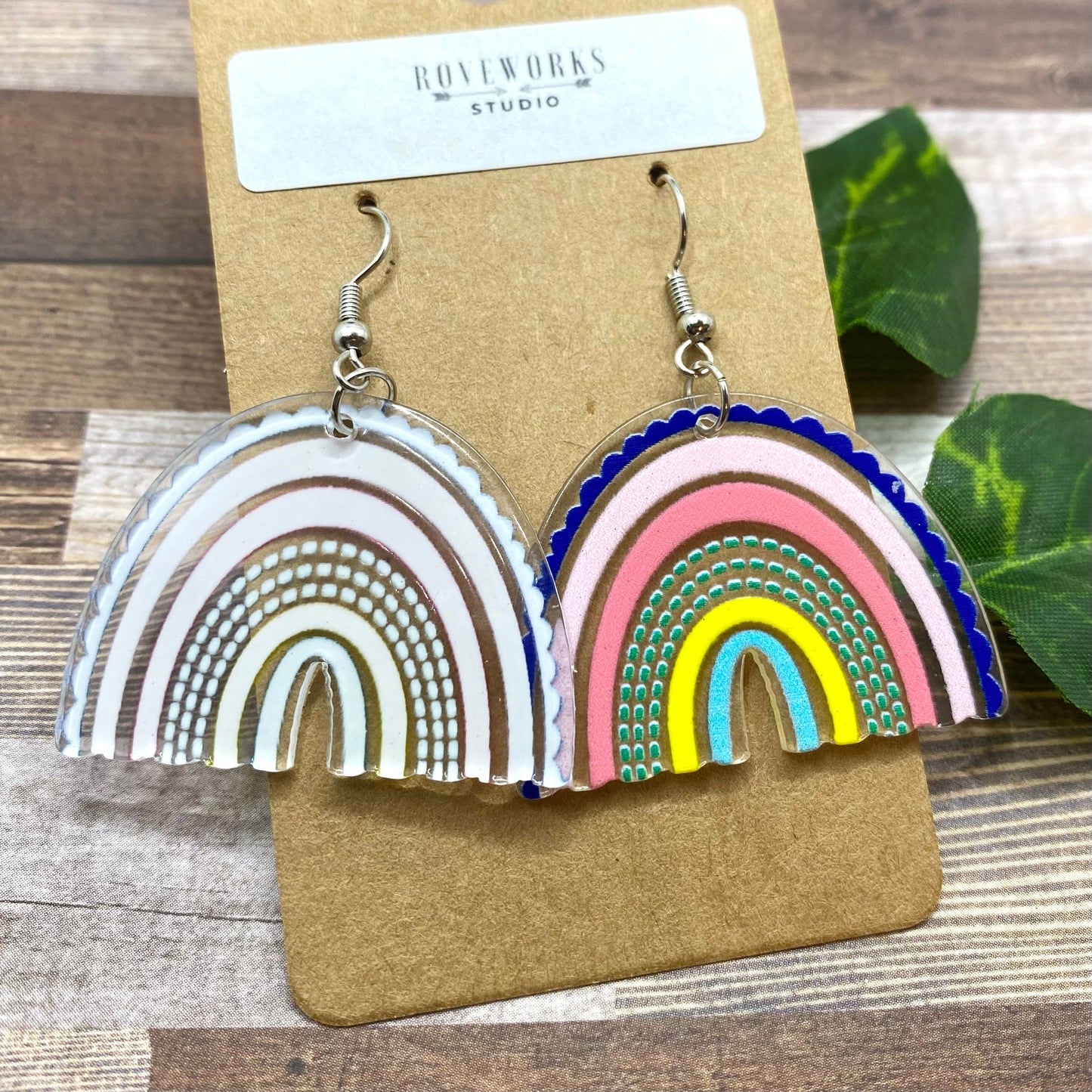 Big Acrylic RAINBOW Earrings