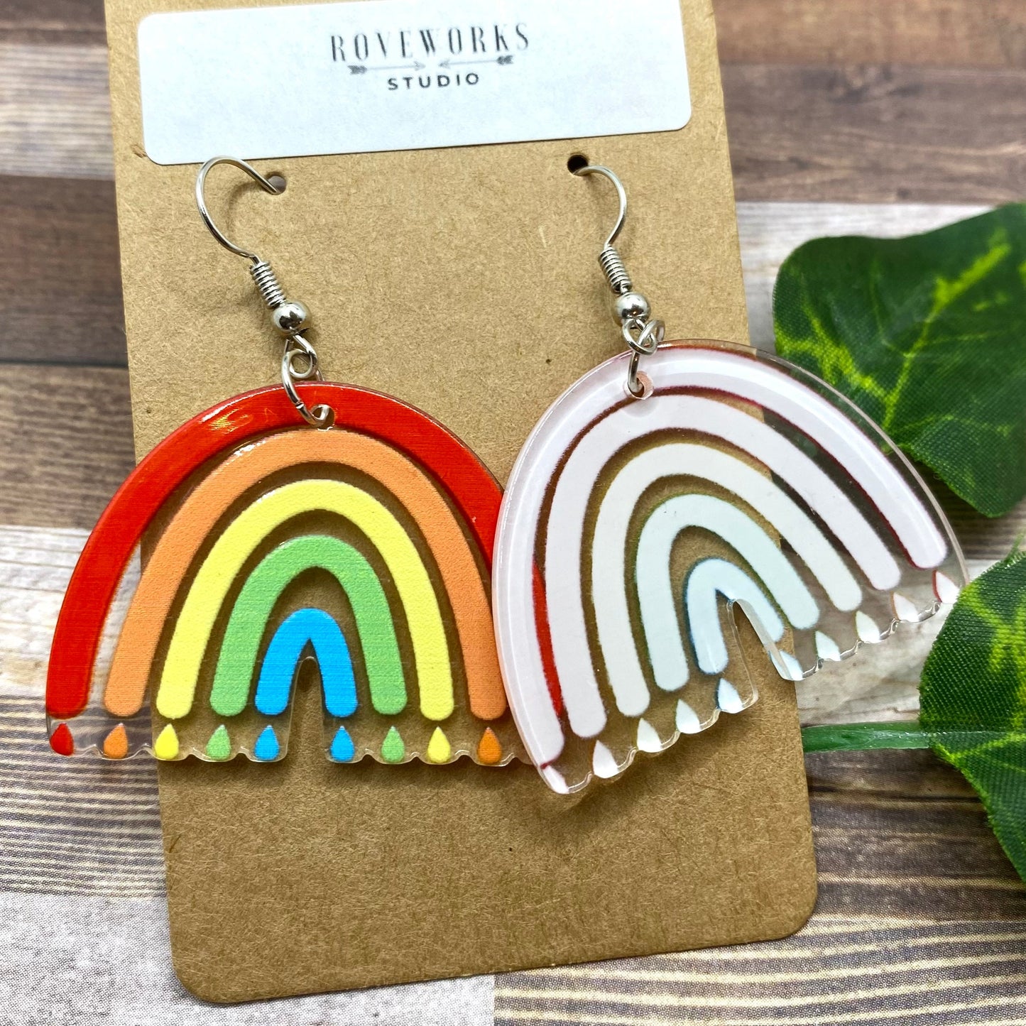 Big Acrylic RAINBOW Earrings