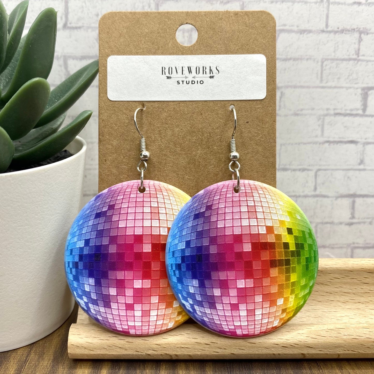 Big DISCO BALL Earrings