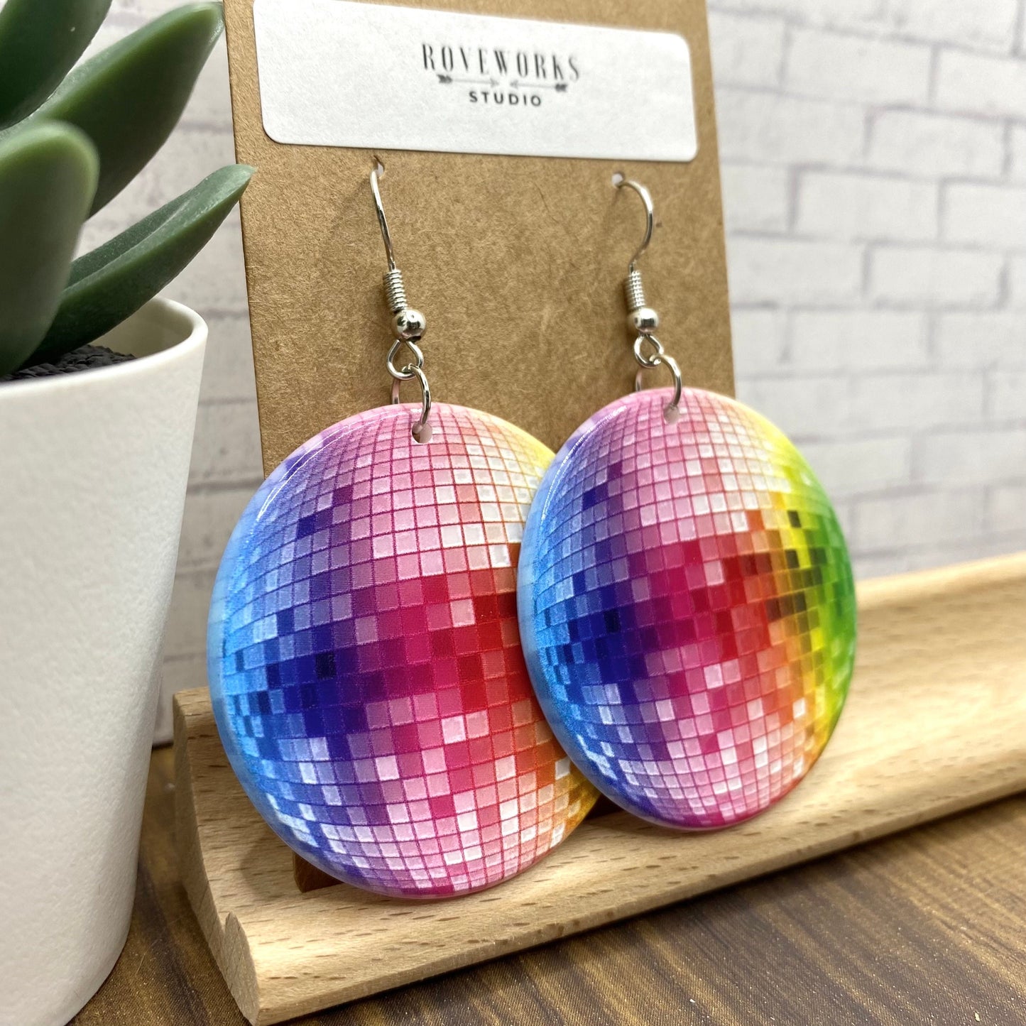 Big DISCO BALL Earrings