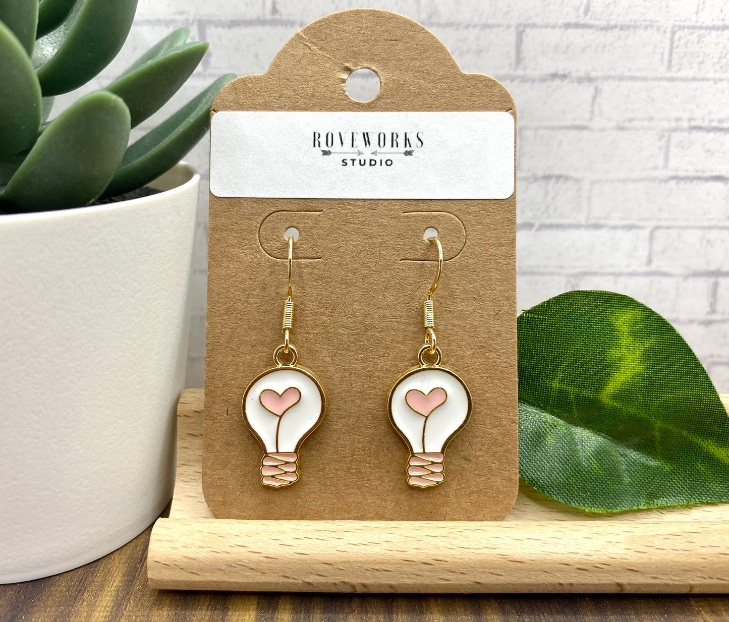 Heart Lightbulb Earrings