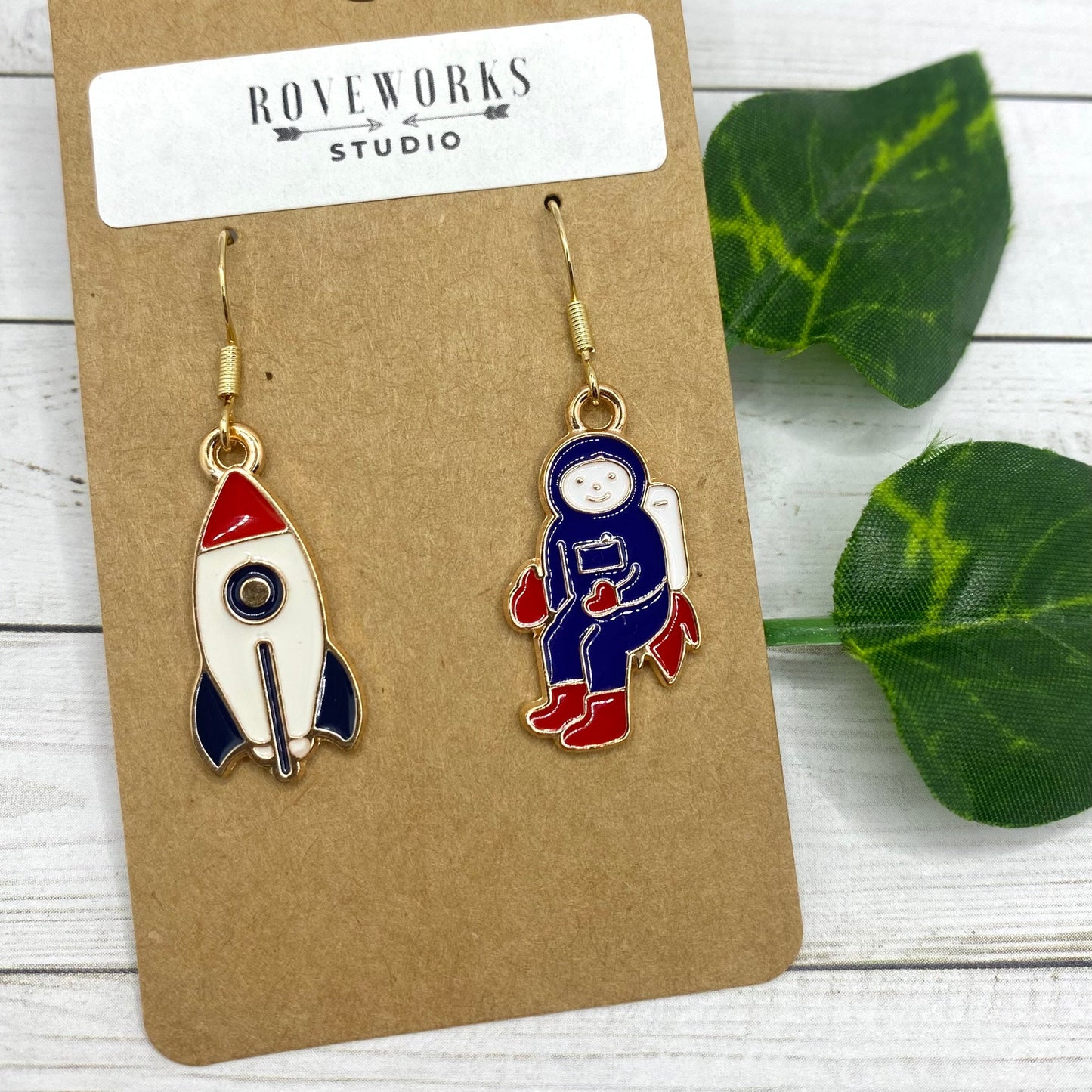 ASTRONAUT & ROCKET Mismatched Earrings