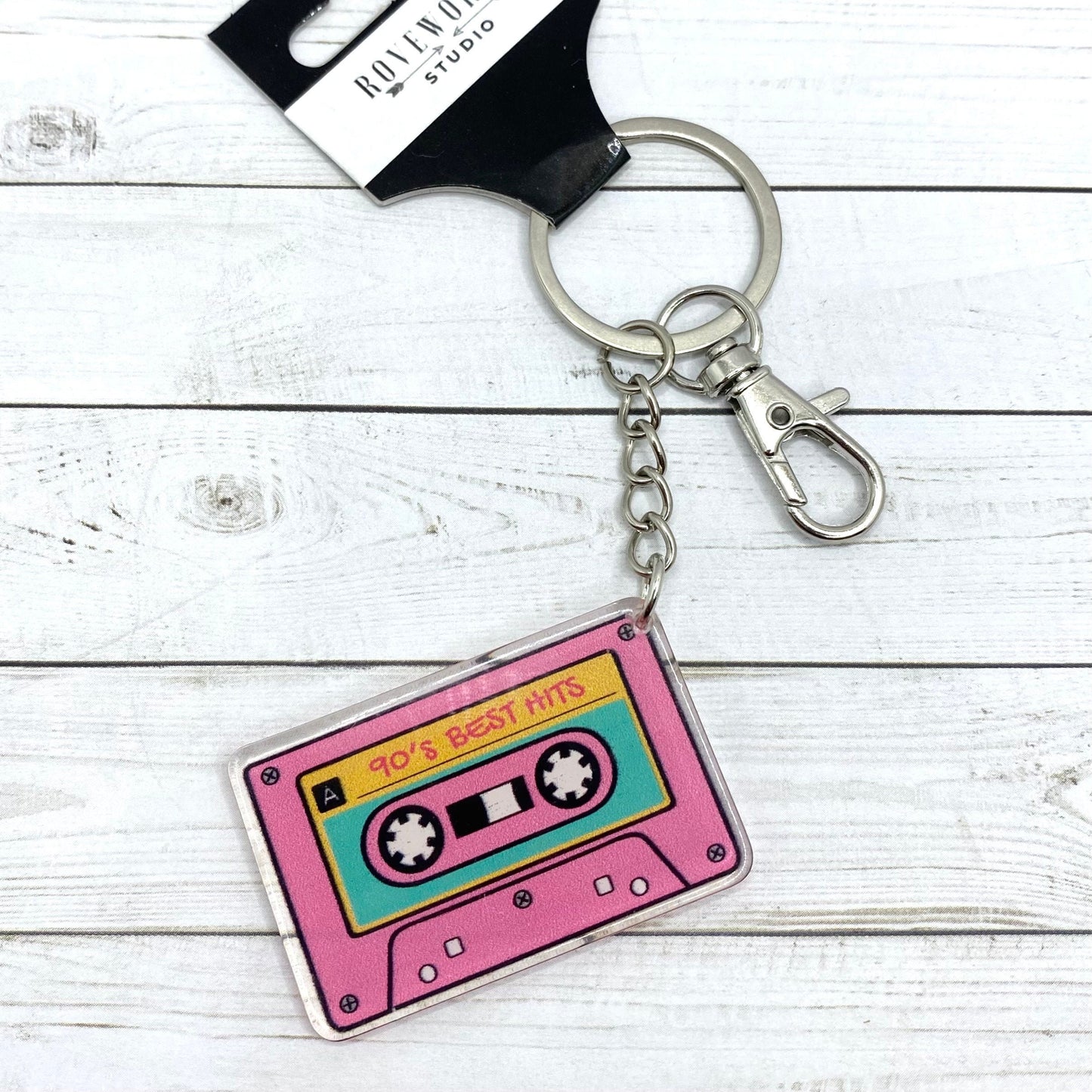90s CASSETTE TAPE KEYCHAIN