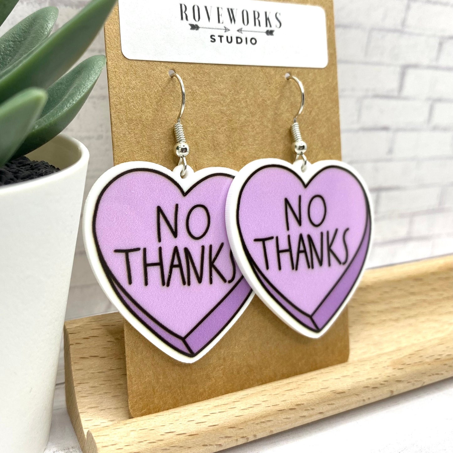 ANTI SOCIAL and No Thanks Earrings
