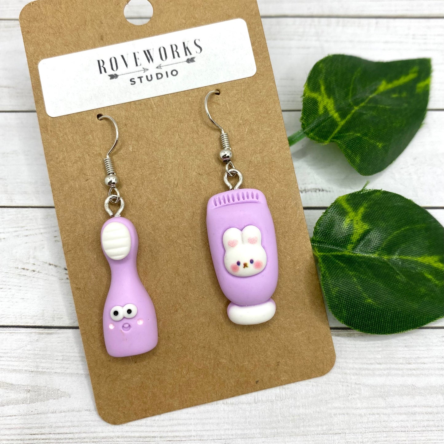 Mismatched DENTIST Earrings - Toothbrush & Toothpaste