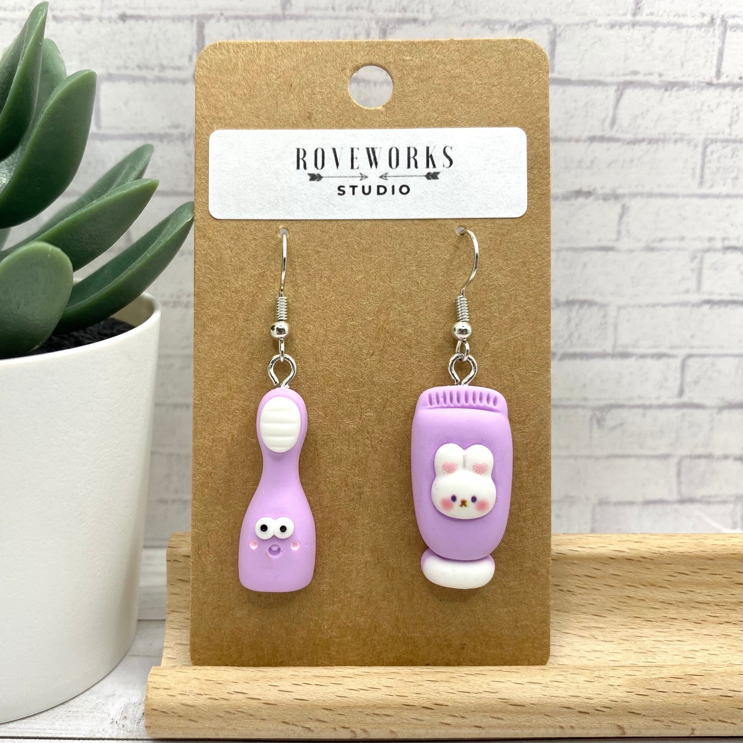 Mismatched DENTIST Earrings - Toothbrush & Toothpaste