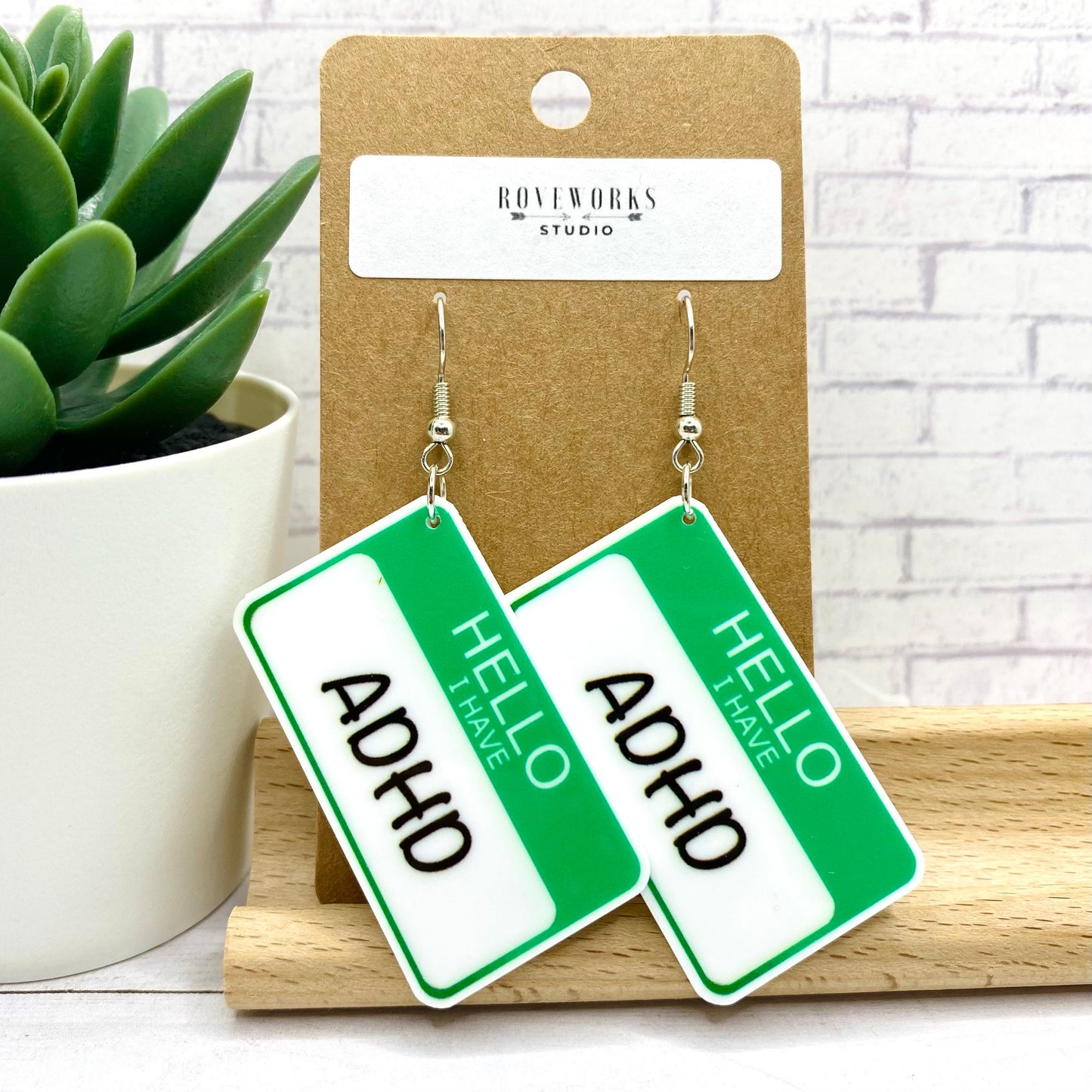 HELLO ‘I Have ADHD’ Earrings