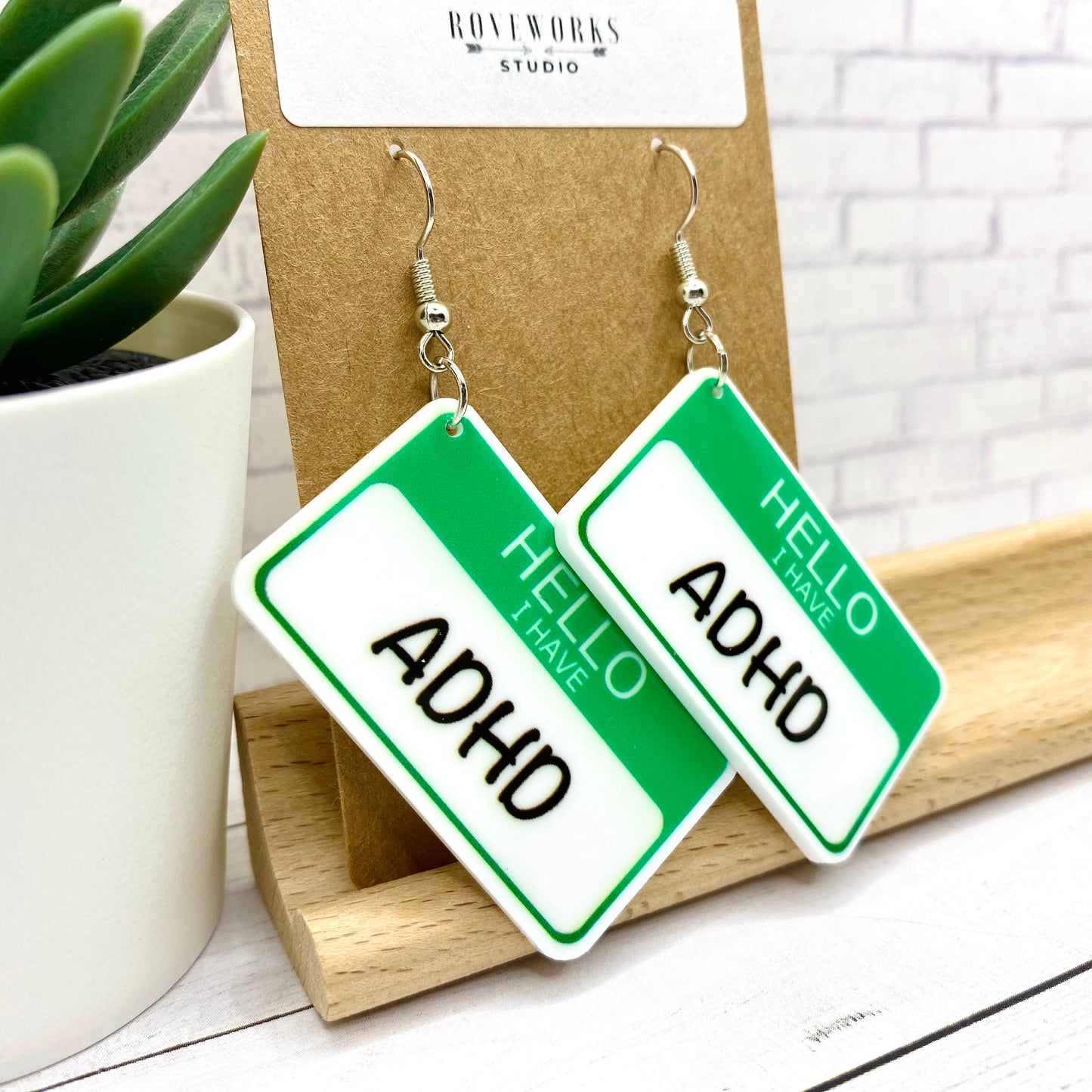 HELLO ‘I Have ADHD’ Earrings