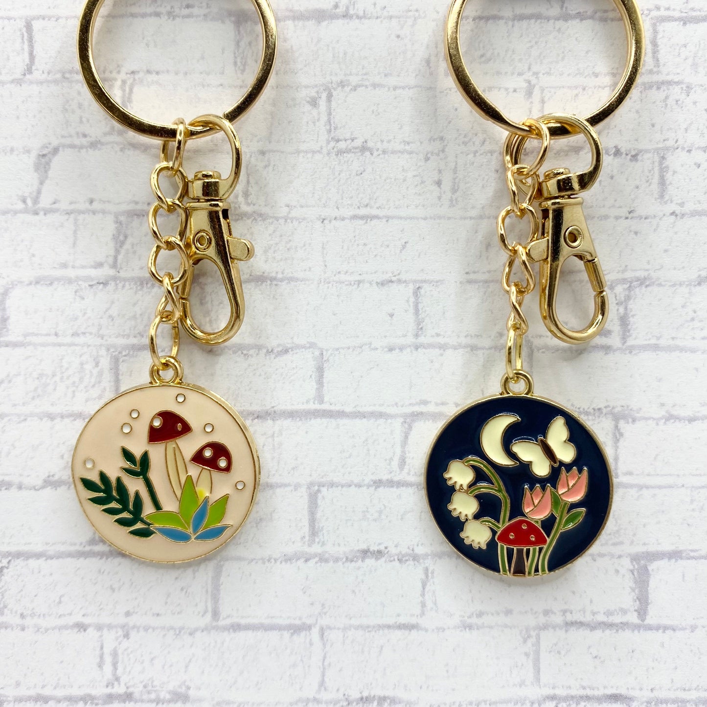 MUSHROOM KEYCHAINS - 2 Colors Available