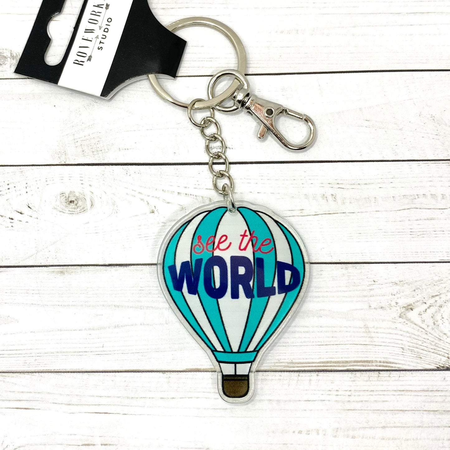 See The World Hot Air Balloon KEYCHAIN