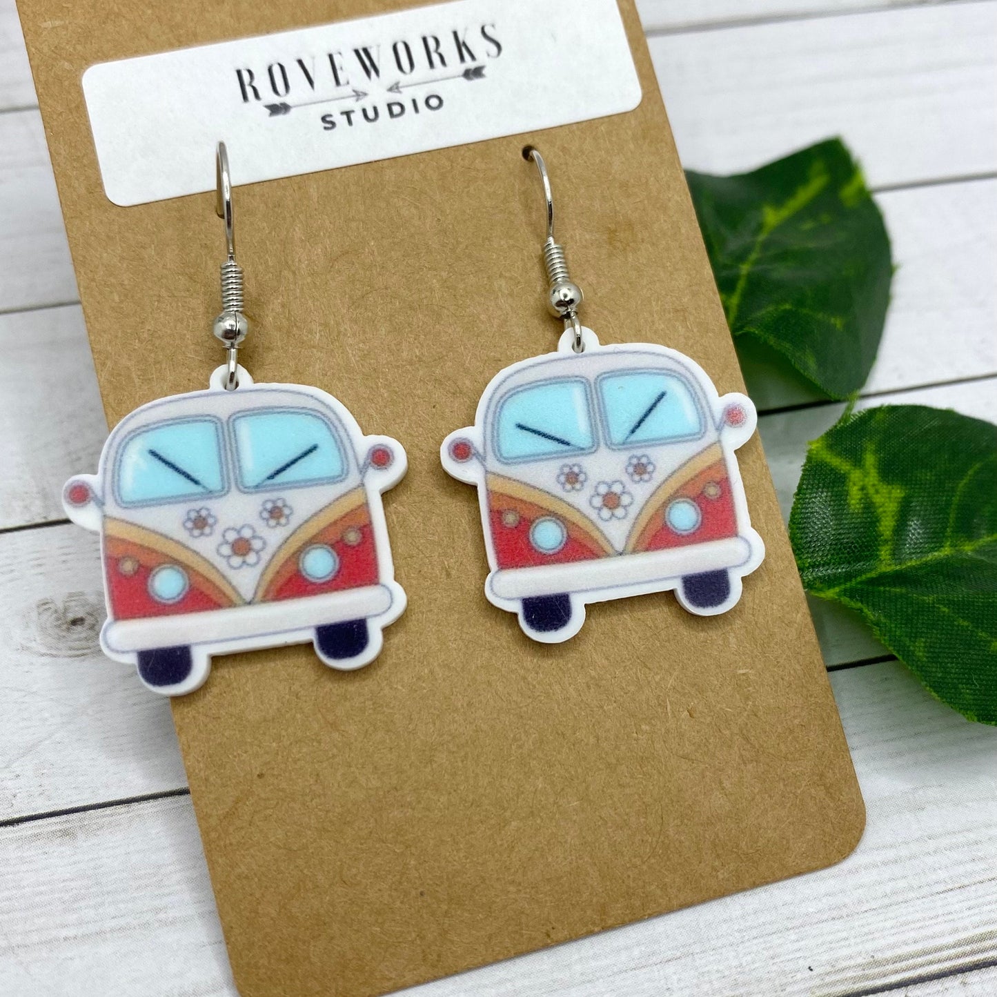 HAPPY CAMPER Vintage Trailer Earrings